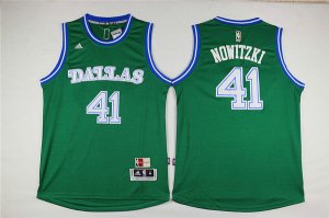 Maillot De Basket Dallas Mavericks Dirk Nowitzki 41 Tissus Sportif Fans Edition Vert